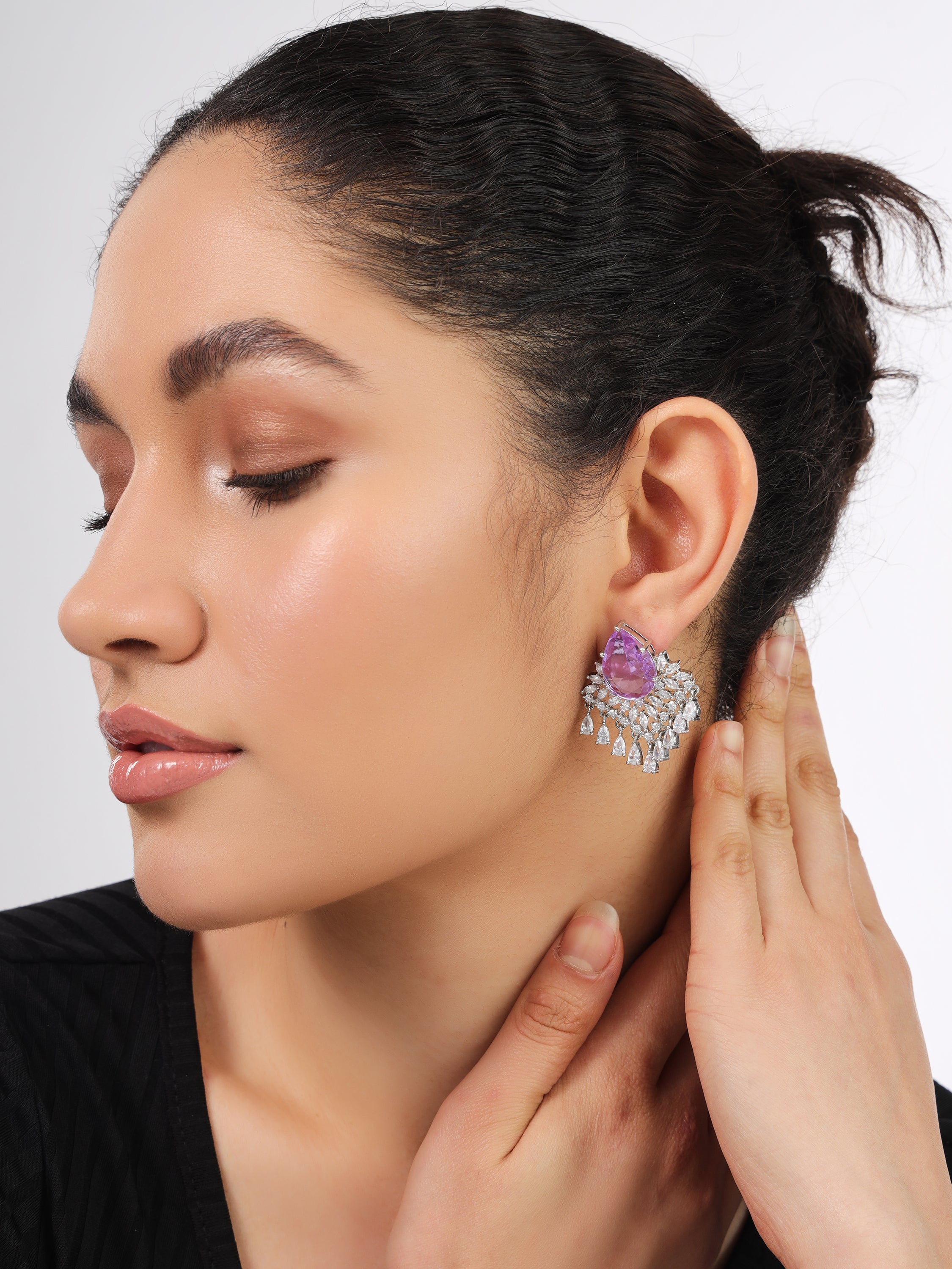 long stud earrings
