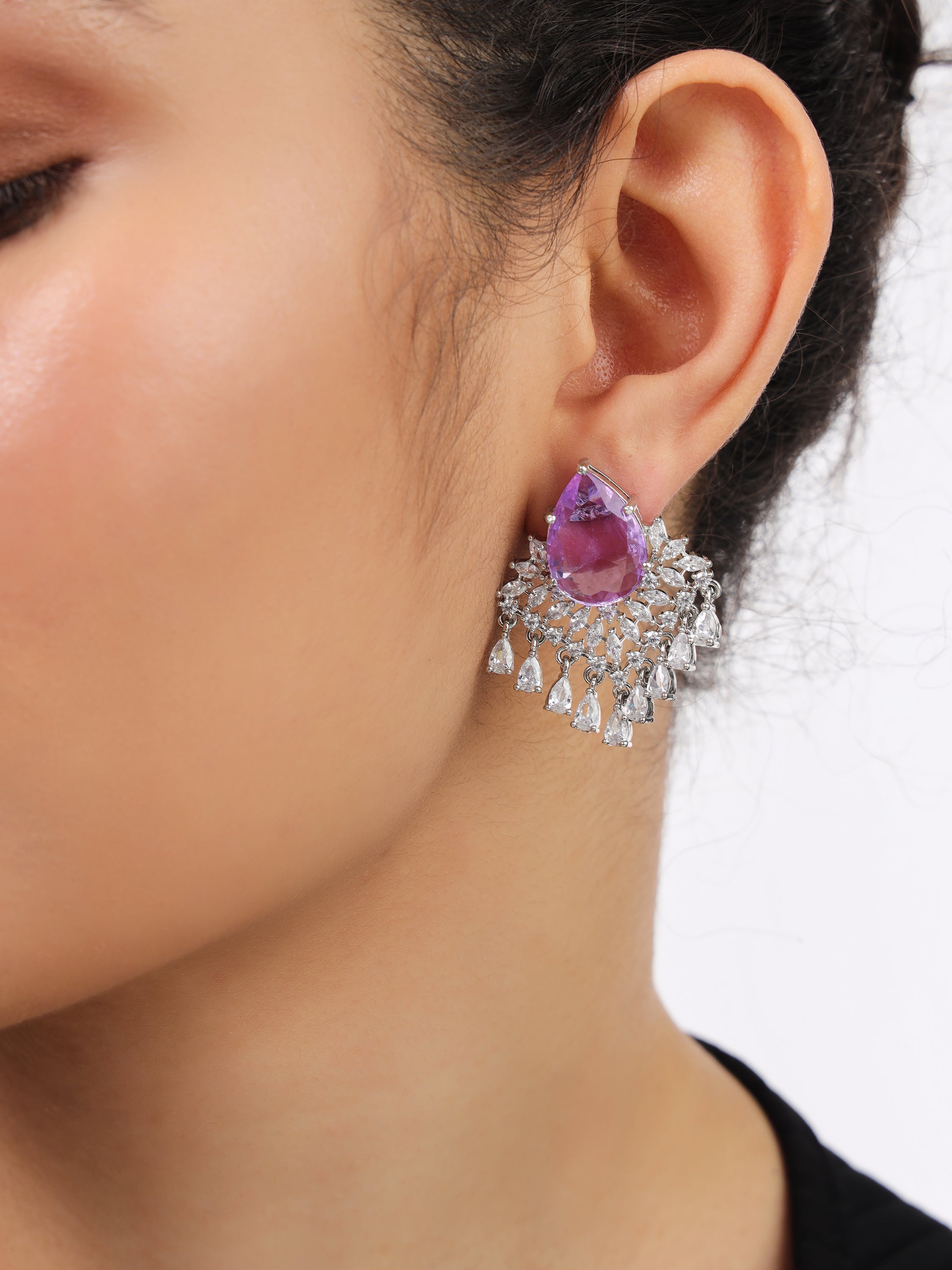long stud earrings
