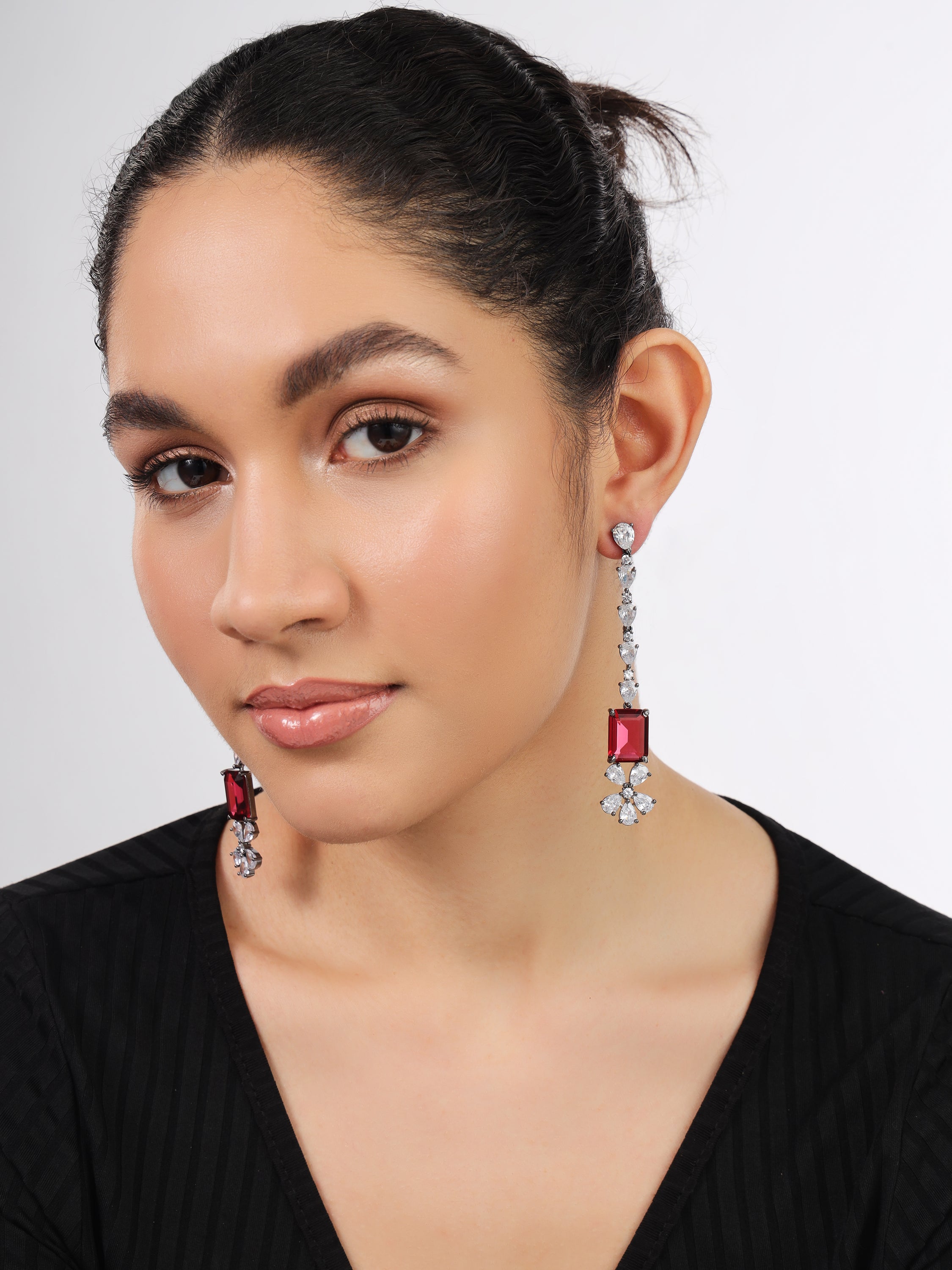 long stud earrings