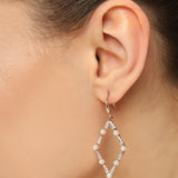 Belle Edge Diamond-Shaped Drop Earrings