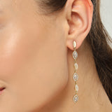Belle Edge Gold Plated Drop Earring