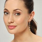 Belle Edge Gold Plated Drop Earring