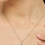 Belle Edge Gold Plated Chain Pendent