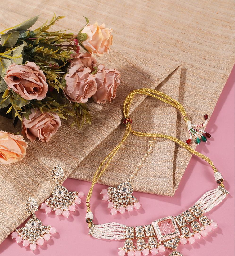 kundan gold chain
