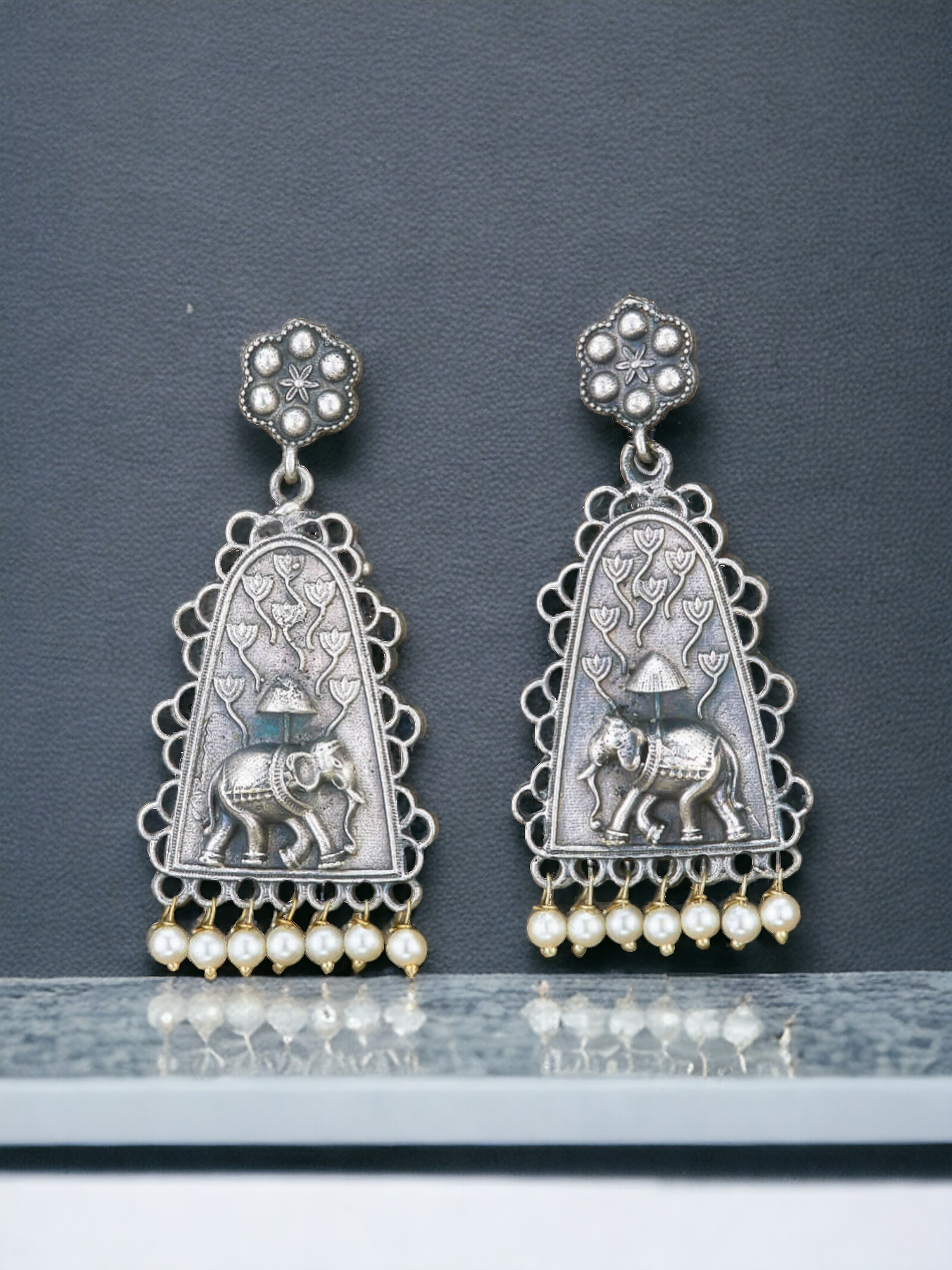 earrings oxidised