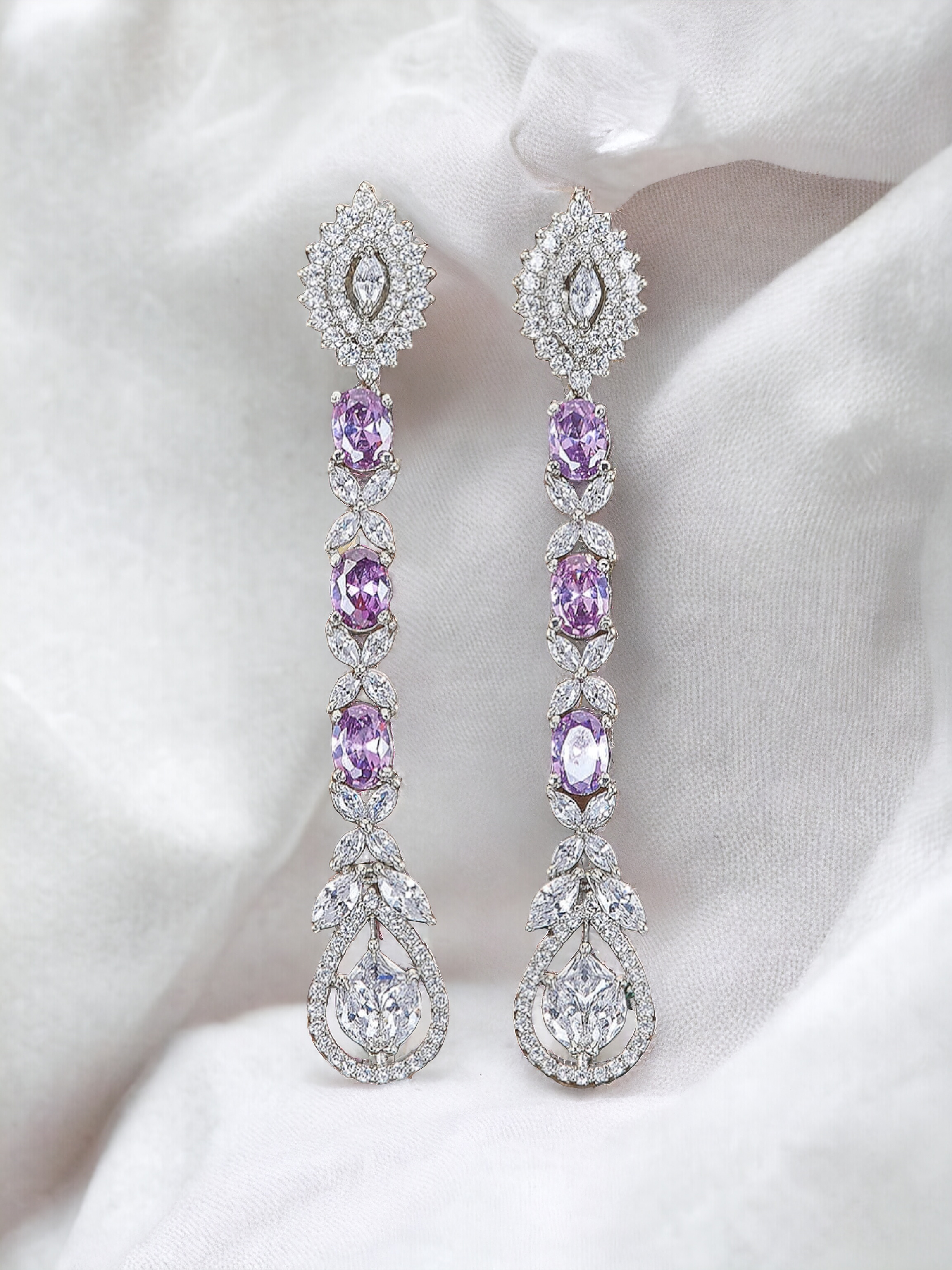 long stud earrings