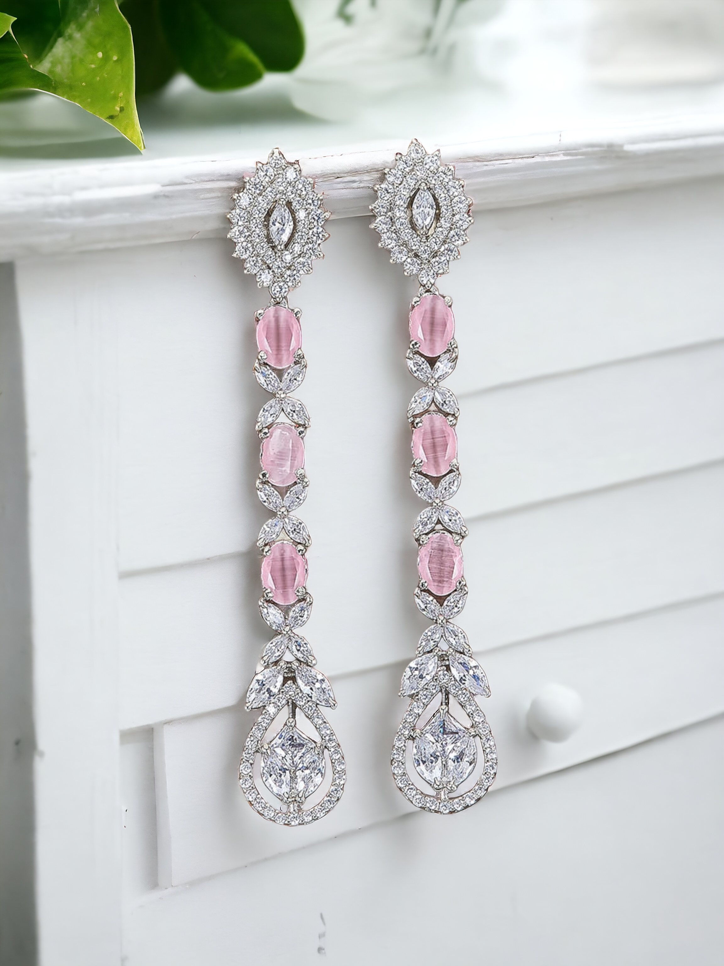 long stud earrings