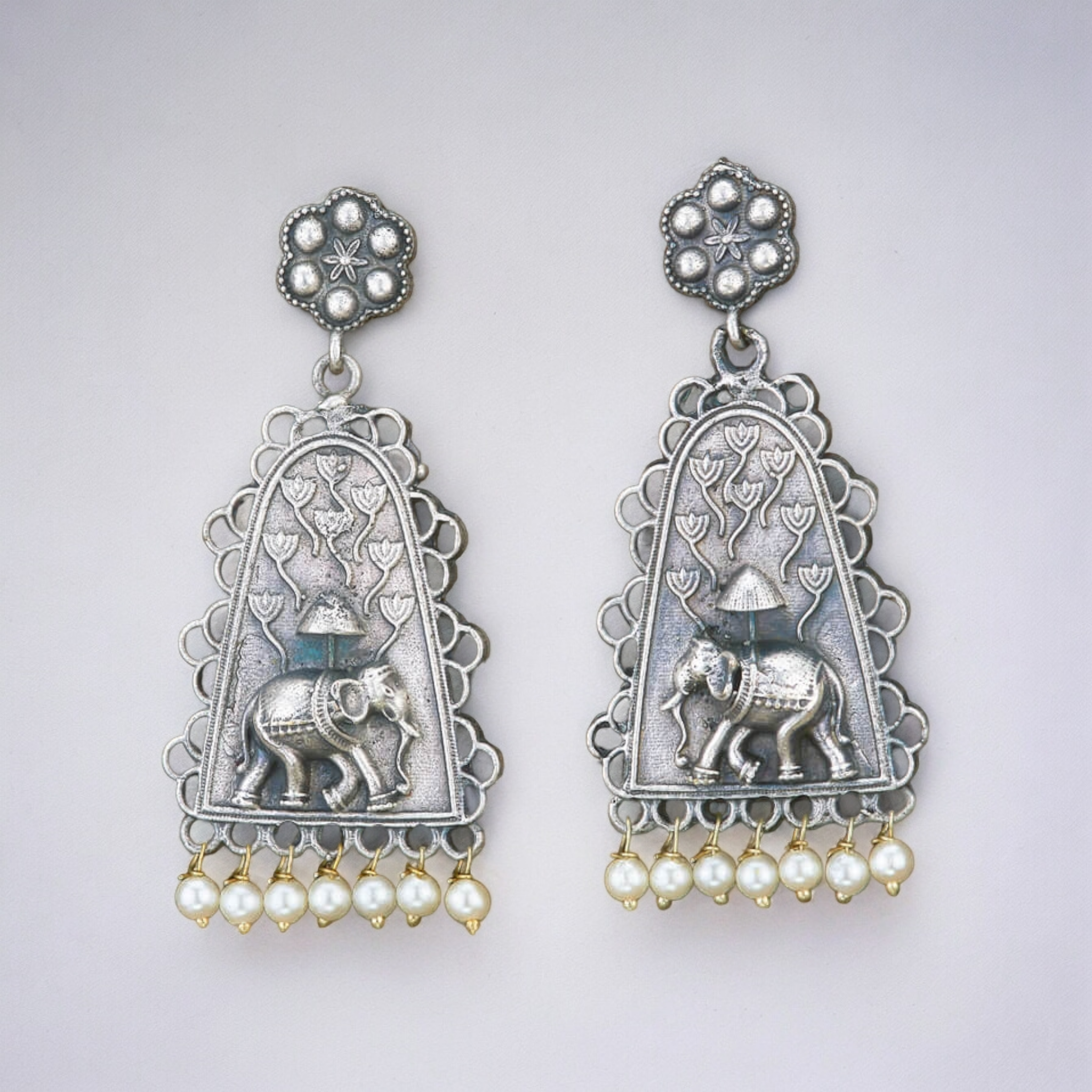 earrings oxidised