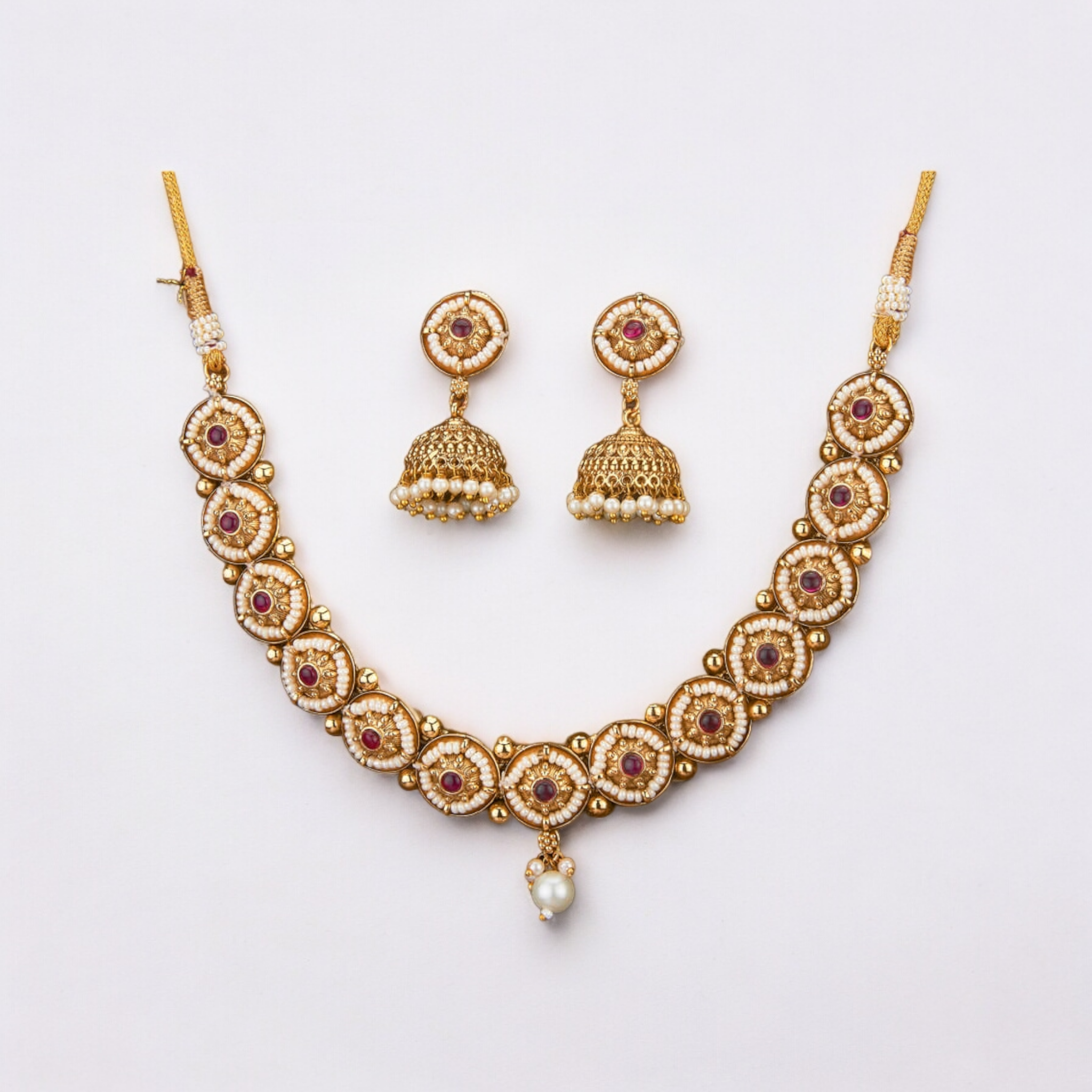 kundan gold chain