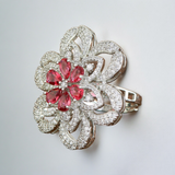 Belle Edge Diamond Accent Floral Cluster Ring