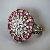 Belle Edge Ruby & Diamond Cluster Ring