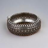 Belle Edge Antique Oxidixed Silver Kada