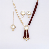 Belle Edge HandCrafted Pearl Gold Plated Necklace Set