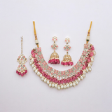 Belle Edge HandCrafted Meenakari Pearl Beads Gold Plated Necklace
