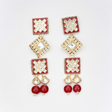 Belle Edge Gold-Tone Drop Earrings