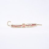 Belle Edge Pink Beaded Kundan Bracelet
