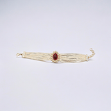 Belle Edge Elegant Pearl Chain Bracelet
