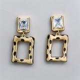 Belle Edge Gold Plated Short Earring