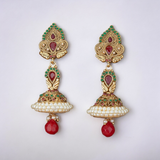 Belle Edge HandCrafted Meenakari Gold Plated Pearl Earring