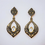 Belle Edge Dual-Tone Drop Earrings
