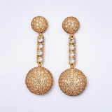 Belle Edge Gold-Tone Drop Earrings