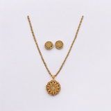 Classic Gold Plated Pendent Set