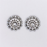 Belle Edge Silver-Tone Statement Earrings