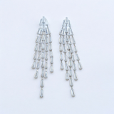 Belle Edge Silver Long Drop Earring
