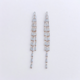 Belle Edge Rose Western Delicate Earring With Black Rhodium Rose Gold Platin