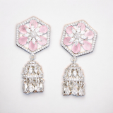 Belle Edge HandCrafted Rhodium Plated Cz Zhumki