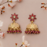 Belle Edge Floral Jhumka Earrings