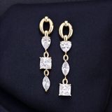 Belle Edge Elegant Gold Drop Earrings