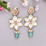 Belle Edge Gold Plated Kundan Short Earring