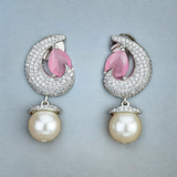 Belle Edge Crescent Moon Drop Earrings