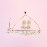 Belle Edge Pearl Choker Necklace Set