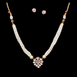 Belle Edge Royal Pearl Kundan Necklace Set