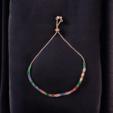 Belle Edge Multi-Stone Adjustable Bracelet