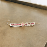 Belle Edge Pink Beaded Kundan Bracelet
