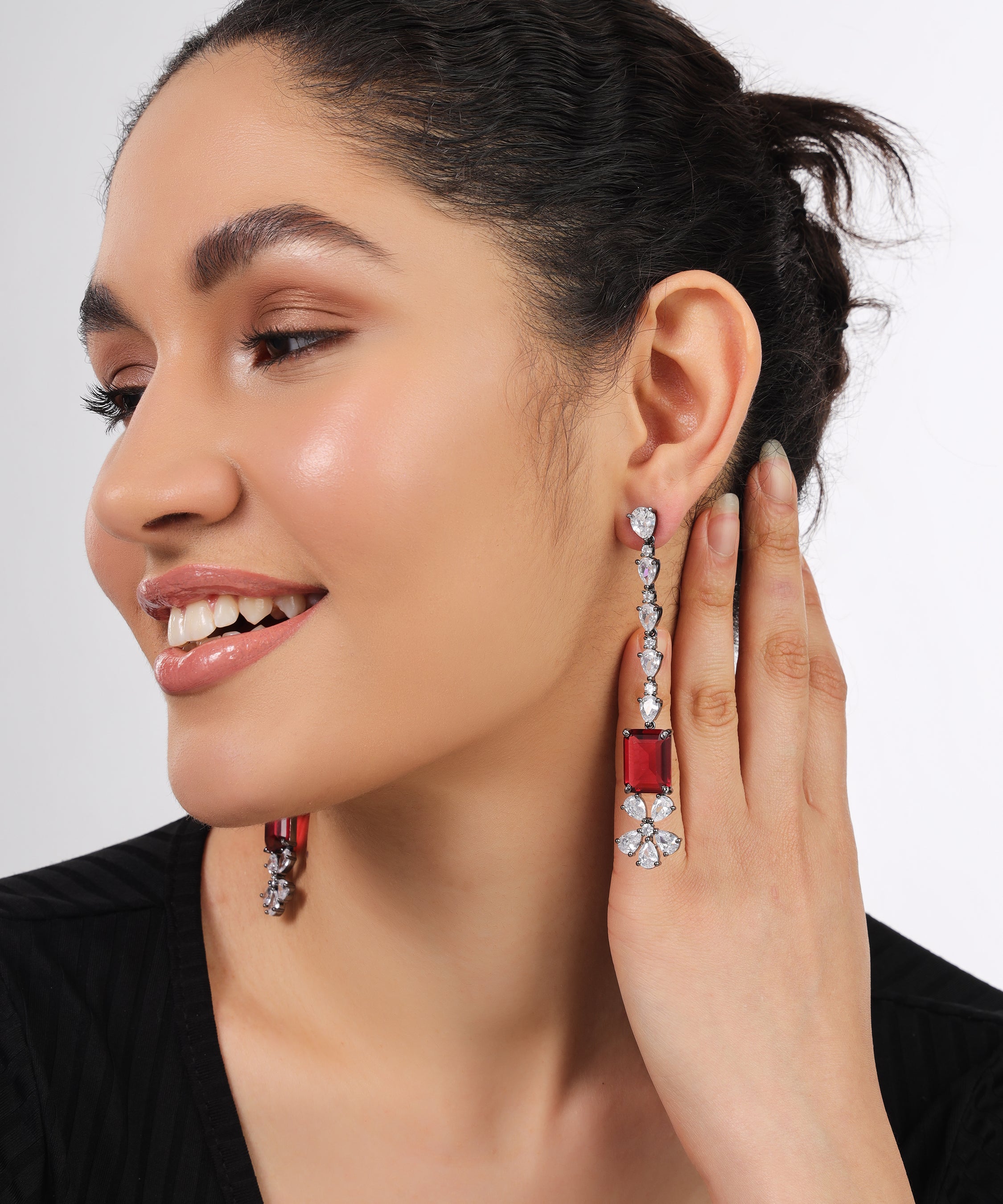 long stud earrings