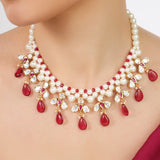 HandCrafted Classic Stone Beads Kundan Necklace Set