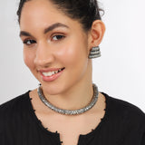 Classic Oxidised Choker Necklace Set