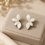 Pearl Enamel Floral Studs