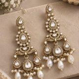Kundan & Beaded Drop Earrings