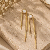 Pearl Chain Fringe Earrings