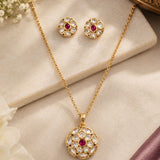 Floral Pendant Jewellery Set