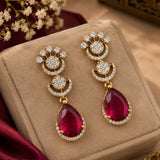 Sapphire Blue Crystal Drop Earrings