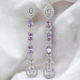 HandCrafted Cz Long Earring