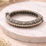 Silver-Plated Floral Kada