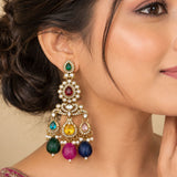 Kundan & Beaded Drop Earrings