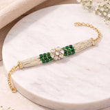 Green Pearl Kundan Bracelet